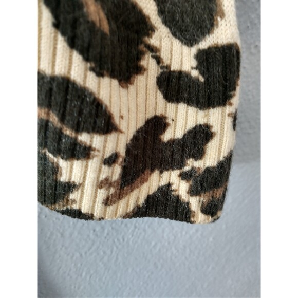 City Streets Cheetah Print 3/4 Cardigan Sweater SZ Small - Picture 5 of 8